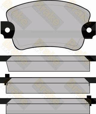 Brake Engineering PA308 - Тормозные колодки, дисковые, комплект autosila-amz.com