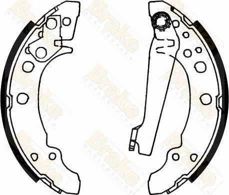 Brake Engineering SH1166 - Комплект тормозных колодок, барабанные autosila-amz.com