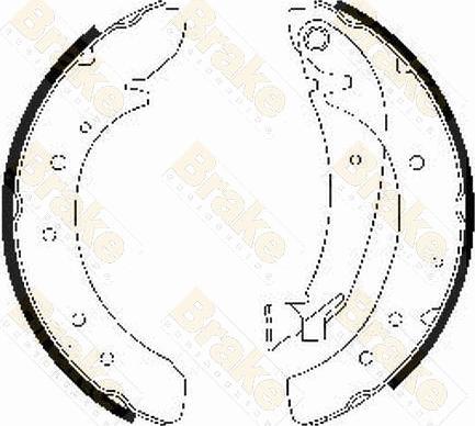 Brake Engineering SH2469 - Комплект тормозных колодок, барабанные autosila-amz.com