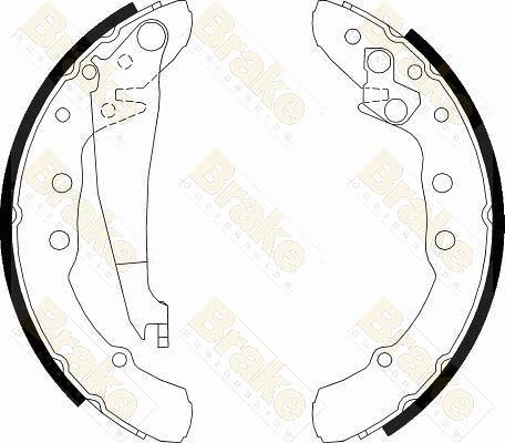 Brake Engineering SH2426 - Комплект тормозных колодок, барабанные autosila-amz.com