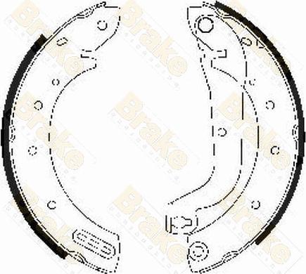 Brake Engineering SH2472 - Комплект тормозных колодок, барабанные autosila-amz.com