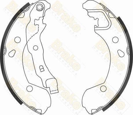 Brake Engineering SH2594 - Комплект тормозных колодок, барабанные autosila-amz.com