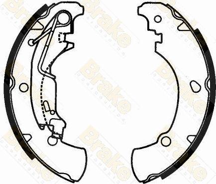 Brake Engineering SH2597 - Комплект тормозных колодок, барабанные autosila-amz.com