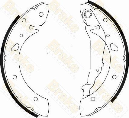 Brake Engineering SH2545 - Комплект тормозных колодок, барабанные autosila-amz.com