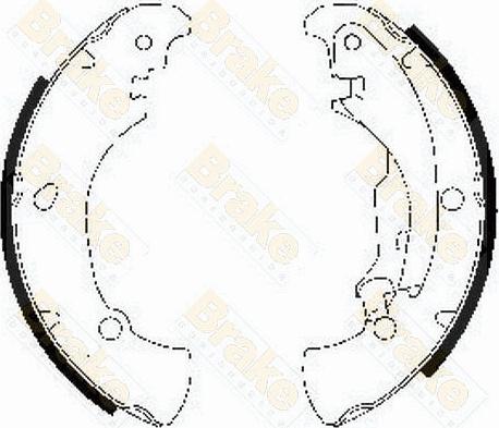 Brake Engineering SH2505 - Комплект тормозных колодок, барабанные autosila-amz.com