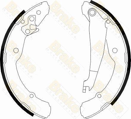 Brake Engineering SH2501 - Комплект тормозных колодок, барабанные autosila-amz.com