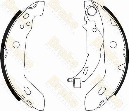 Brake Engineering SH2511 - Комплект тормозных колодок, барабанные autosila-amz.com