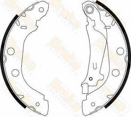 Brake Engineering SH2539 - Комплект тормозных колодок, барабанные autosila-amz.com