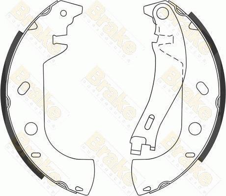 Brake Engineering SH2535 - Комплект тормозных колодок, барабанные autosila-amz.com