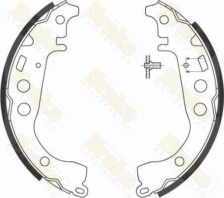 Brake Engineering SH2574 - Комплект тормозных колодок, барабанные autosila-amz.com