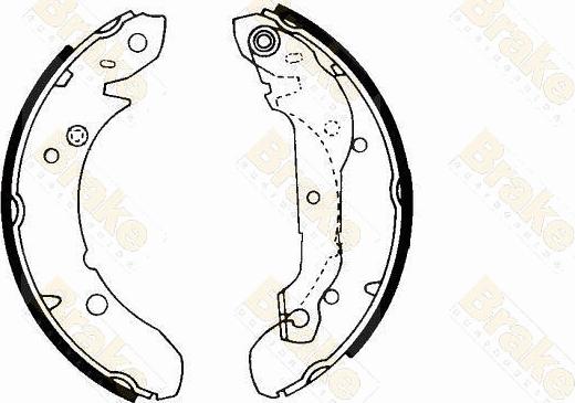 Brake Engineering SH2152 - Комплект тормозных колодок, барабанные autosila-amz.com