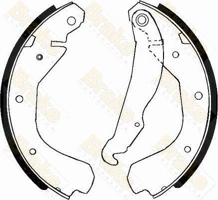 Brake Engineering SH2214 - Комплект тормозных колодок, барабанные autosila-amz.com