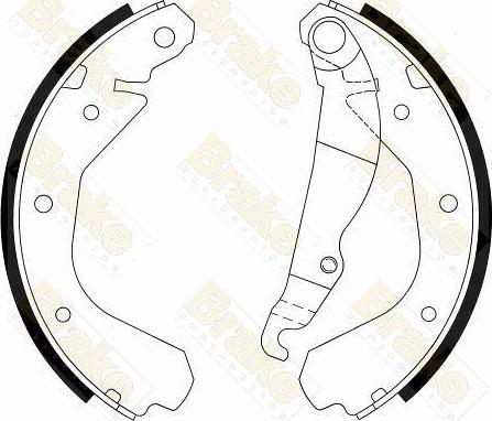 Brake Engineering SH2212 - Комплект тормозных колодок, барабанные autosila-amz.com