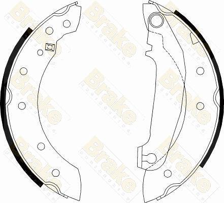 Brake Engineering SH2233 - Комплект тормозных колодок, барабанные autosila-amz.com