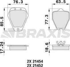 Braxis AA0492 - Тормозные колодки, дисковые, комплект autosila-amz.com