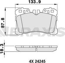 Braxis AA0489 - Тормозные колодки, дисковые, комплект autosila-amz.com