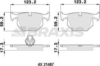 Braxis AA0094 - Тормозные колодки, дисковые, комплект autosila-amz.com