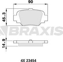 Braxis AA0098 - Тормозные колодки, дисковые, комплект autosila-amz.com