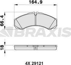 Braxis AA0195 - Тормозные колодки, дисковые, комплект autosila-amz.com