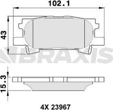 Braxis AA0329 - Комплект тормозных колодок, дисковый тормоз autosila-amz.com
