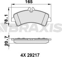 Braxis AA0257 - Тормозные колодки, дисковые, комплект autosila-amz.com