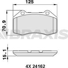 Braxis AA0288 - Тормозные колодки, дисковые, комплект autosila-amz.com