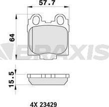 Braxis AB0399 - Тормозные колодки, дисковые, комплект autosila-amz.com