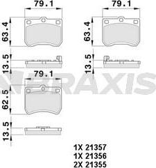 Braxis AB0389 - Тормозные колодки, дисковые, комплект autosila-amz.com