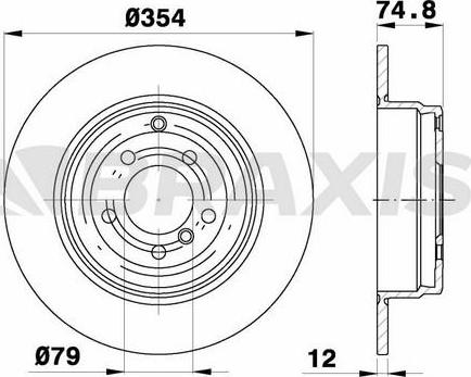 Braxis AD0995 - Тормозной диск autosila-amz.com