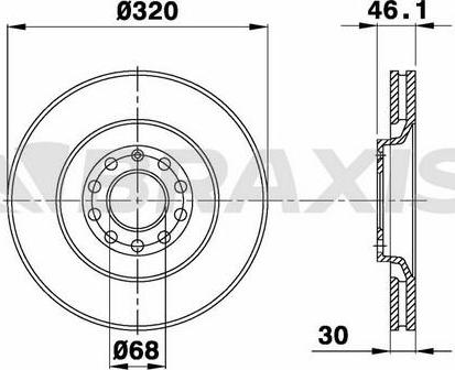 Braxis AD0983 - Тормозной диск autosila-amz.com