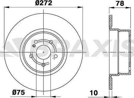 Braxis AD0979 - Тормозной диск autosila-amz.com