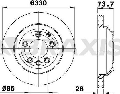 Braxis AD0977 - Тормозной диск autosila-amz.com