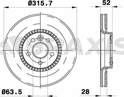 Braxis AD0415 - Тормозной диск autosila-amz.com