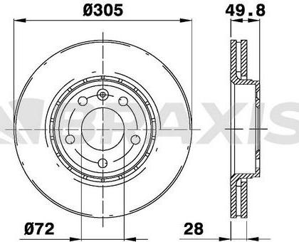 Braxis AD0062 - Тормозной диск autosila-amz.com