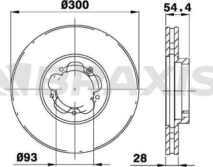 Braxis AD0196 - Тормозной диск autosila-amz.com