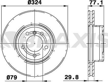 Braxis AD0189 - Тормозной диск autosila-amz.com