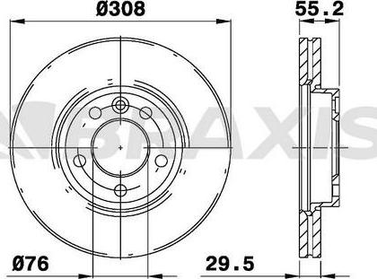 Braxis AD0123 - Тормозной диск autosila-amz.com