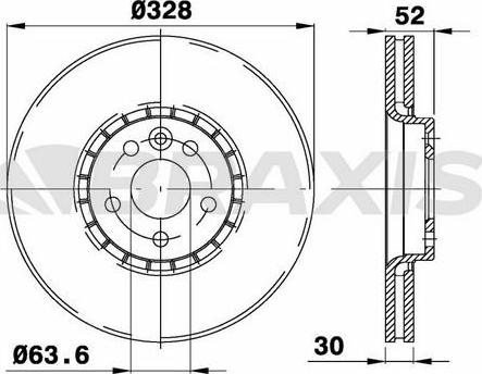 Braxis AD0399 - Тормозной диск autosila-amz.com