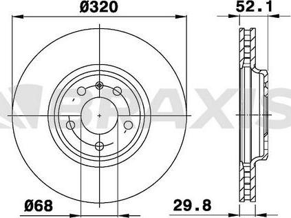 Braxis AD0309 - Тормозной диск autosila-amz.com