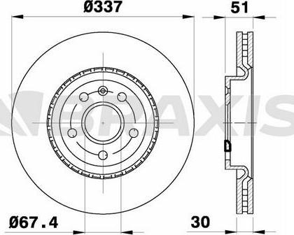 Braxis AD0316 - Тормозной диск autosila-amz.com