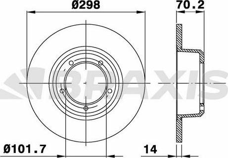 Braxis AD0294 - Тормозной диск autosila-amz.com