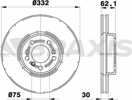 Braxis AD0295 - Тормозной диск autosila-amz.com