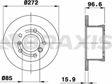 Braxis AD0256 - Тормозной диск autosila-amz.com