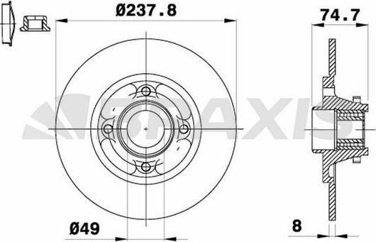 Braxis AD0203 - Тормозной диск autosila-amz.com