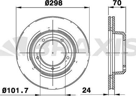 Braxis AD0282 - Тормозной диск autosila-amz.com