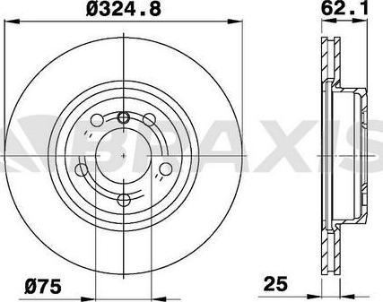 Braxis AD0233 - Тормозной диск autosila-amz.com