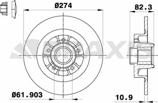Braxis AD0232 - Тормозной диск autosila-amz.com