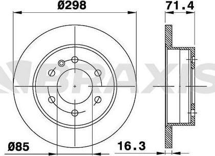 Braxis AD0221 - Тормозной диск autosila-amz.com