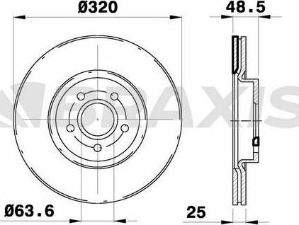 Braxis AD0272 - Тормозной диск autosila-amz.com