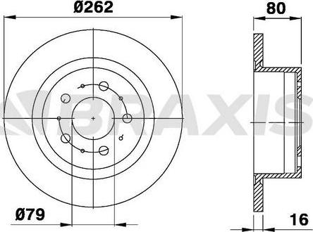 Braxis AD0791 - Тормозной диск autosila-amz.com